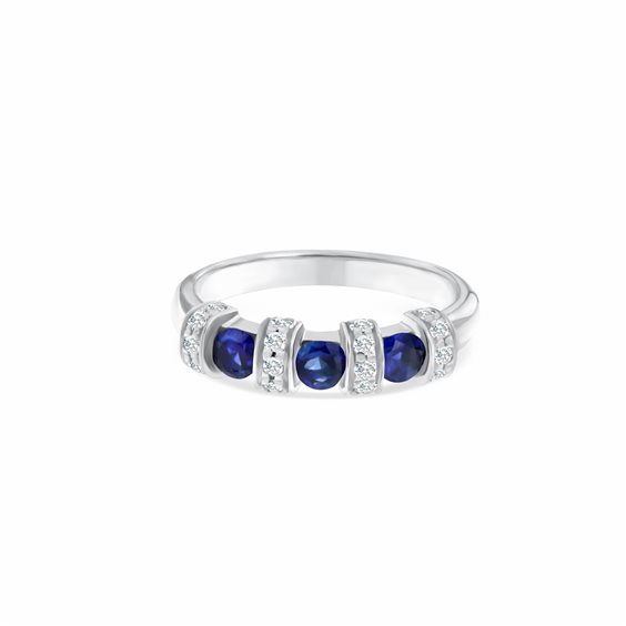 Ring Roman Gioielli Woman NUVOLA in White Gold Zaffiro 0.45 Ct R396A23N15623 - R396A23N15623